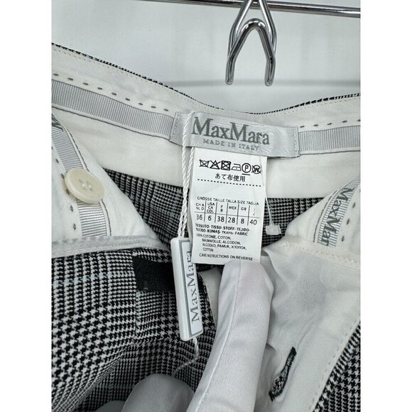 Max Mara Pleated Cropped Plaid Pants NWOT - Picture 10 of 11